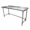 Bk Resources Stainless Steel Work Table With Open Base, 1.5" Rear Riser 72"Wx30"D VTTROB-7230